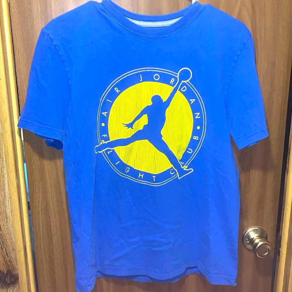 Air Jordan Men’s T-shirt Flight Club Blue Size Medium Pre Owned
